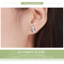 Load image into Gallery viewer, Fashion Flower Fairy Pink CZ Stud Earrings for Women 2021 New Trendy