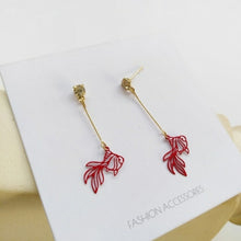 Load image into Gallery viewer, Fashion Koi Earrings Personality Metal Piece Pendant Earrings Hollow