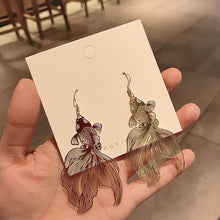 Load image into Gallery viewer, Fashion Koi Earrings Personality Metal Piece Pendant Earrings Hollow