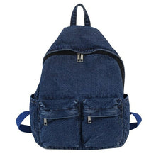 Load image into Gallery viewer, Fashion Ladies Denim Backpack Shoulder Bag Female Vintage Shoulder
