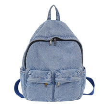 Load image into Gallery viewer, Fashion Ladies Denim Backpack Shoulder Bag Female Vintage Shoulder