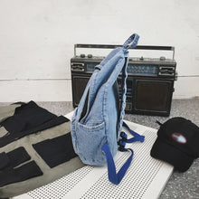 Load image into Gallery viewer, Fashion Ladies Denim Backpack Shoulder Bag Female Vintage Shoulder