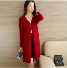 Load image into Gallery viewer, Long Cardigan Fashion Loose Knit Sweater