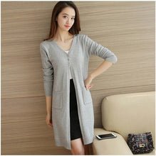 Load image into Gallery viewer, Long Cardigan Fashion Loose Knit Sweater