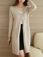 Load image into Gallery viewer, Long Cardigan Fashion Loose Knit Sweater