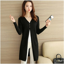 Load image into Gallery viewer, Long Cardigan Fashion Loose Knit Sweater