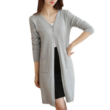 Load image into Gallery viewer, Long Cardigan Fashion Loose Knit Sweater