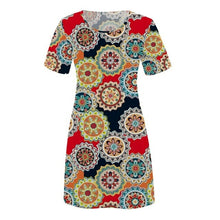Load image into Gallery viewer, Fashion  Loose Casual Female Dress Summer Casual Short Sleeve O - Sophornlilly