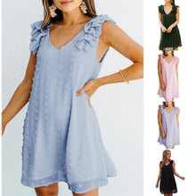 Load image into Gallery viewer, Fashion Loose Pullover A Line Mini Dress Ladies Summer New Solid - Sophornlilly