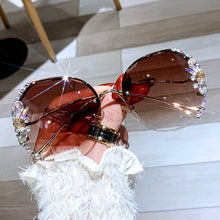 Load image into Gallery viewer, Fashion Luxury Sunglasses Bling Rhinestone Vintage Shades