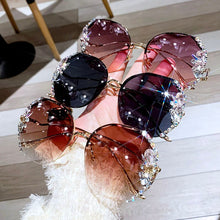 Load image into Gallery viewer, Fashion Luxury Sunglasses Bling Rhinestone Vintage Shades