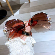 Load image into Gallery viewer, Fashion Luxury Sunglasses Bling Rhinestone Vintage Shades