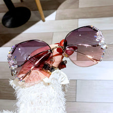 Load image into Gallery viewer, Fashion Luxury Sunglasses Bling Rhinestone Vintage Shades