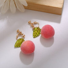 Load image into Gallery viewer, Fashion New Simulation Peach Stud Earrings Girl Cute Romantic