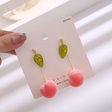 Load image into Gallery viewer, Fashion New Simulation Peach Stud Earrings Girl Cute Romantic