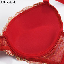 Load image into Gallery viewer, Fashion New Underwear Set Sexy Red Brassiere Cotton Thick A B C Cup