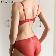 Load image into Gallery viewer, Fashion New Underwear Set Sexy Red Brassiere Cotton Thick A B C Cup