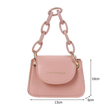 Load image into Gallery viewer, Fashion PU Leather Crossbody Bag Women Acrylic Chain Mini Small Tote