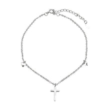 Load image into Gallery viewer, Fashion Pure Sterling Silver Cross Love Heart Ankle Chain Same