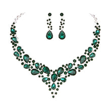 Load image into Gallery viewer, Fashion Rhinestone Alloy Necklace and Earring Set for Wedding Party