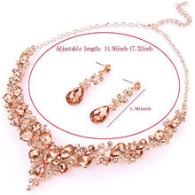 Load image into Gallery viewer, Fashion Rhinestone Alloy Necklace and Earring Set for Wedding Party