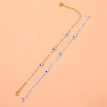 Load image into Gallery viewer, Fashion Rhinestone Blue Evil Eye Ankle Bracelet Femme for Women Ancle