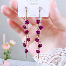 Load image into Gallery viewer, Fashion Rose Petal Drop Earrings for Women long