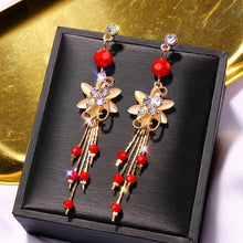 Load image into Gallery viewer, Fashion Rose Petal Drop Earrings for Women long