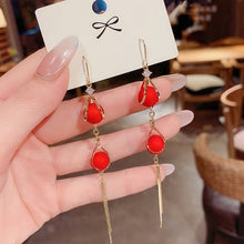 Load image into Gallery viewer, Fashion Rose Petal Drop Earrings for Women long