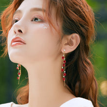 Load image into Gallery viewer, Fashion Rose Petal Drop Earrings for Women long