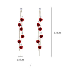 Load image into Gallery viewer, Fashion Rose Petal Drop Earrings for Women long