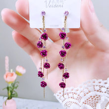Load image into Gallery viewer, Fashion Rose Petal Drop Earrings for Women long