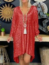 Load image into Gallery viewer, Fashion Sequin Deep V Neck Long Sleeve