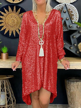 Load image into Gallery viewer, Fashion Sequin Deep V Neck Long Sleeve