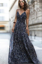 Load image into Gallery viewer, Fashion Sexy Dress Leopard V Neck Sling Dress Maxi Dresses Women - Sophornlilly