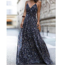Load image into Gallery viewer, Fashion Sexy Dress Leopard V Neck Sling Dress Maxi Dresses Women - Sophornlilly