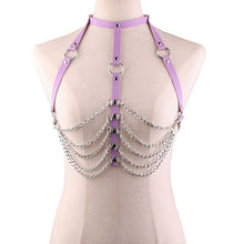 Load image into Gallery viewer, Fashion Sexy Harajuku Handmade Holographic Choker Harness Punk Collar