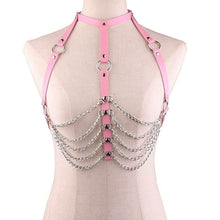 Load image into Gallery viewer, Fashion Sexy Harajuku Handmade Holographic Choker Harness Punk Collar