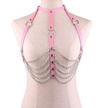 Load image into Gallery viewer, Fashion Sexy Harajuku Handmade Holographic Choker Harness Punk Collar