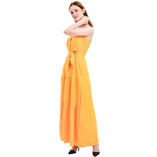 Load image into Gallery viewer, Fashion Sexy Women Sleeveless Backelss Summer Dress Yellow White