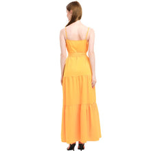 Load image into Gallery viewer, Fashion Sexy Women Sleeveless Backelss Summer Dress Yellow White