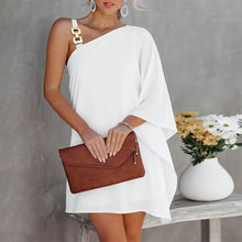 Load image into Gallery viewer, Fashion Single Shoulder Loose Mini Dress