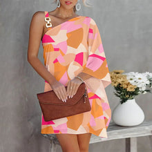 Load image into Gallery viewer, Fashion Single Shoulder Loose Mini Dress