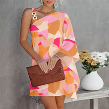 Load image into Gallery viewer, Fashion Single Shoulder Loose Mini Dress