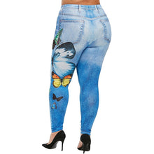 Load image into Gallery viewer, Fashion Slim Women Leggings Butterfly Print Pencil Faux Denim Jeans