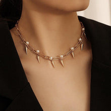 Load image into Gallery viewer, Fashion Spike Rivet Necklace Jewlery Women Punk Pearl Rivet Gothic - Sophornlilly
