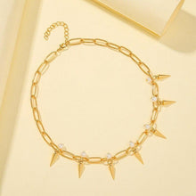 Load image into Gallery viewer, Fashion Spike Rivet Necklace Jewlery Women Punk Pearl Rivet Gothic - Sophornlilly