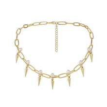 Load image into Gallery viewer, Fashion Spike Rivet Necklace Jewlery Women Punk Pearl Rivet Gothic - Sophornlilly
