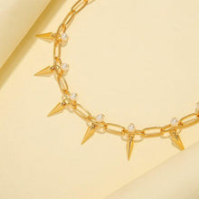 Load image into Gallery viewer, Fashion Spike Rivet Necklace Jewlery Women Punk Pearl Rivet Gothic - Sophornlilly