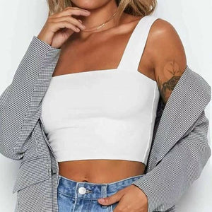 Fashion Square Neck Sleeveless Summer Crop Top